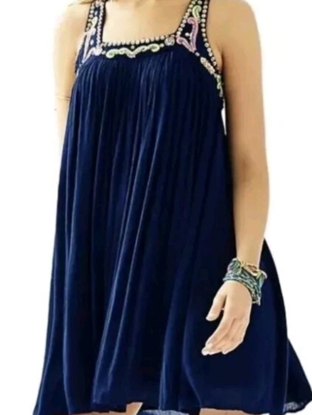 Lilly Pulitzer Lorna Dress Navy Embellished